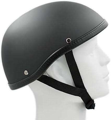 Classic ATV UTV Scooter Beanie Scull Cap Novelty (Non DOT) OSFM Flat Black