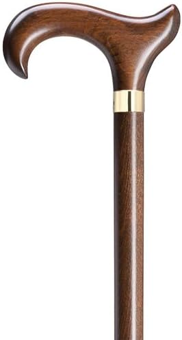 Men Extra Tall Stylish Walnut Finish Derby Cane -Affordable Gift! Item #DHAR-9764907