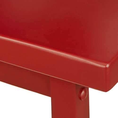 SilkWood Studio Arizona 24 inch Solid Wood Saddle Stool, Red