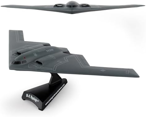 Postage Stamp USAF B-2 Spirit Stealth Bomber Die-Cast Model – 1:280 Scale Long-Range Strategic Aircraft Replica with Display Stand, Highly Detailed