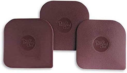 Pampered Chef Nylon Pan Scrapers Set of 3 in Brown