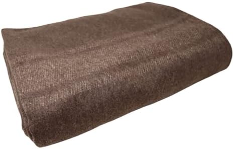 M MCGUIRE GEAR Italian Style Army Blanket, Mil-Spec, 62 in x 84 in, Wool Blend, Flame Retardant, Grey