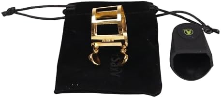 BetterSax Burnin’ Tenor Saxophone Ligature – 24k Gold-Plated Brass