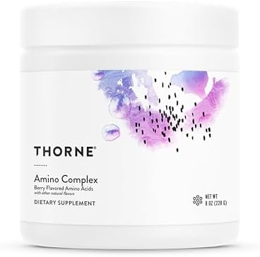 THORNE Amino Complex, Clinically Validated EAA & BCAA Powder, 30 Servings | Supports Lean Muscle Mass & Exercise Recovery*, for Pre or Post-Workout, Berry, Dairy-Free, NSF Certified for Sport