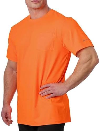 Arctic Cool Men’s Crew Neck Instant Cooling Pocket Workwear Moisture Wicking Performance UPF 50+ Short Sleeve Shirt