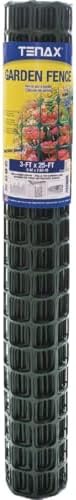 Tenax Home Fence - Green Plastic Garden Fence, Lightweight, Durable - 36 in x 300 in - Polyethylene