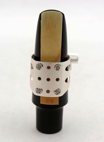 Eastern Music Saxophone Hard rubber mouthpiece Soprano alto Tenor metal ligature Ligature cap (Sandblust gold, Tenor MPC)