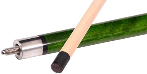 Accuplay Billiards 58" - 2 Piece Break Pool Cue Stick Made of Hardwood Canadian Maple - 23 Ounce Choose Black, Red, Green or Blue
