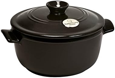 Emile Henry Flame Round Stewpot Dutch Oven, 5.5 Quart, Burgundy