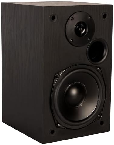 MTX Audio MONITOR5i 5.25 Inch 2-Way Bookshelf Speakers, 200W Polypropylene Wired Home Theater and Music Speaker System with RCA Input, Black
