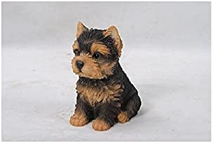 Hi-Line Gift Ltd Sitting Yorkshire Terrier Puppy, Brown/Black, 6.5"
