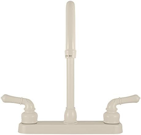 Dura Faucet DF-PK330HC-SN RV J-Spout Kitchen Sink Faucet (Satin Nickel) | Tall spout clears big pots; dual levers fine-tune water flow. Brushed Satin Nickel.
