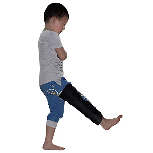 Kids Teens Knee Brace Splint Full Leg Calf Compression Support Sleeve Stabilizer Knee Immobilizer Brace Protector ACL MCL Meniscus Tear Arthritis Pain Relief Shin Knee Night Splint Guard Wraps