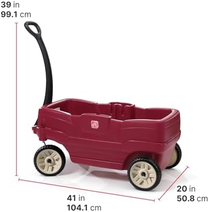 Step2 Neighborhood Wagon, Kids Ride On Toy, Stroller Substitute, Includes Seat Belts, Made of Durable Plastic, Max Weight 75 lbs.