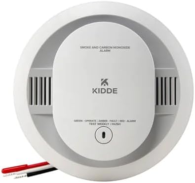 Kidde KN-COSM-IBA Hardwire Combination Smoke Carbon Monoxide Detector Battery Backup Voice Warning Interconnectable (2-Pack)