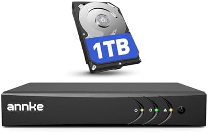 ANNKE 8CH 3K Lite H.265+ Security Digital Video Recorder, 1TB Hard Drive