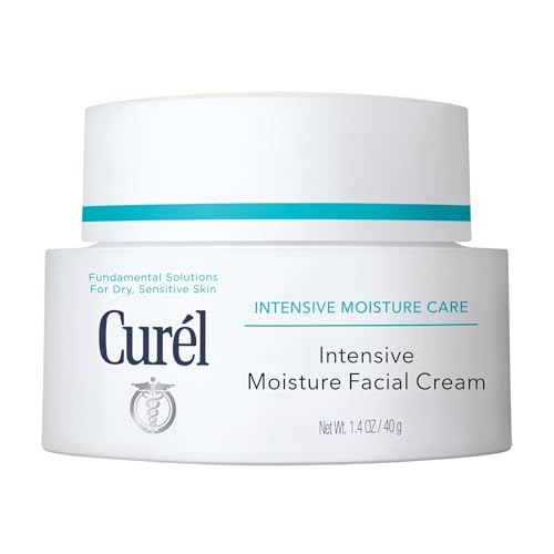 Curel Japanese Skin Care Intensive Face Moisturizer Cream, Hydrating Face Lotion for Dry to Very Dry Sensitive Skin, Anti-Aging, Fragrance-Free