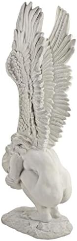 Design Toscano Remembrance and Redemption Angel Religious Indoor/Outdoor Garden Statue, From Base to Top of the Wings Nearly 3 feet tall! Tall, Cast Stone Resin, Antique Stone Finish