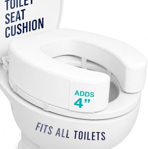 Vive Toilet Seat Cushion (Soft Cushioned Foam) - Easy Clean Soft Padded