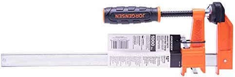 Pony Jorgensen 3712-HD 12-Inch Heavy-Duty Steel Bar Clamp, Orange | 3-Inch Reach Orange Clamp, Non-Marring Pads, Multiple-Disc Clutch