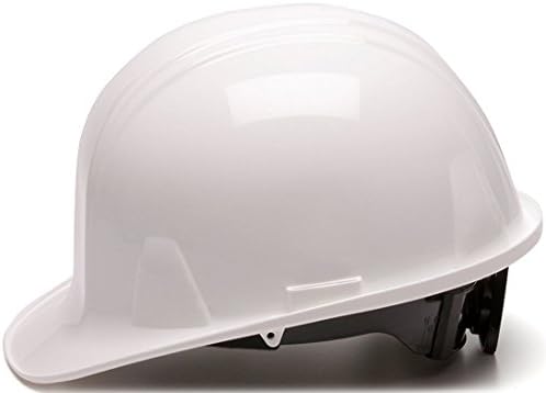 Pyramex SL Series Cap Style Hard Hat with 4 Point Ratchet - Durable HDPE Shell for Reliable Impact Protection, Rain Trough, Low Profile Design, Lightweight Comfort for All Head Sizes