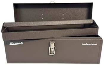 Homak Industrial 20-Inch Tool Tote Steel Toolbox, Brown Winkle Powder Coat, BW00252200 | BW00252200, Powder Coat