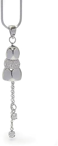 Fashion Jewelry ~ Crystal and Metal Bead Drop Long Pendant Necklace for Women Casual