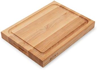 John Boos RA-Board Series Rectangular Wooden Maple Deluxe Barbecue Cutting Board 20”x15” – 2.25” Thick