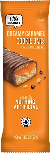Little Secrets Milk Chocolate Caramel Cookie Bars | 12 Twin Packs | Made in Europe | Nothing Artificial & No Sugar Alcohols | Sustainable Cocoa
