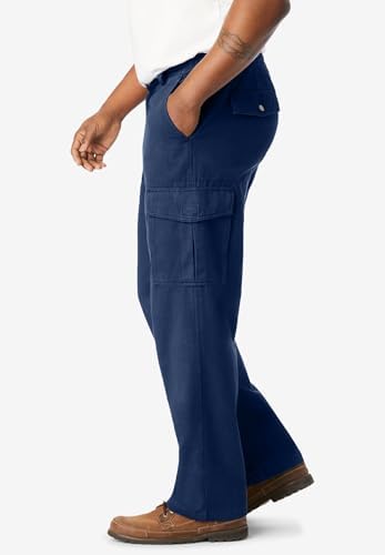 Boulder Creek by Kingsize Men's Big & Tall Renegade Side-Elastic Waist Cargo Pants