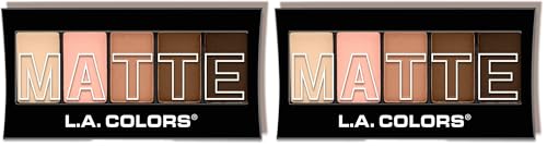L.A. COLORS 5 Color Matte Eyeshadow, Tan Khaki CEM478