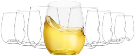 GOVINO Unbreakable Plastic Wine Glasses - Stemless Shatterproof Tritan Glassware, Fancy Cups That Look Like Glass, 12oz, Set of 4