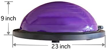 Nice C Balance Ball, Half Ball, Balance Ball, Exercise Workout Trainer, with Resistant Band, Strength Fitness Yoga with Bonus Foot Pump