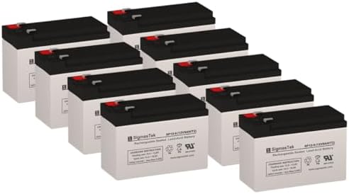 SigmasTek SP12-9 - 12V 9AH F2 SLA Battery - Replaces: Universal Power UB1290 (40748), UB1280HR (D5785), B&B Battery BP8-12, HR9-12, Vision CP1290, Yuasa NP9-12