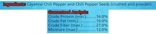 F.M. Browns Fire Mix with Chili Pepper. Wild Bird Feeder Squirrel and Chipmunk Deterrant. 4oz.