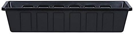 Root & Vessel Poly-Pro Plastic Flower Box Planter, White, 30-Inch