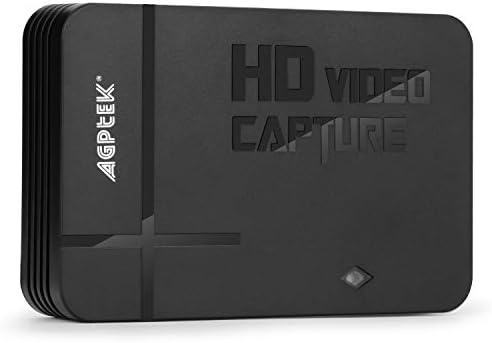 AGPTEK HD Game Capture Video Capture 1080P | HDMI/AV Recorder Xbox 360&One/ PS3 PS4,Support Mic in with Both HDMI and AV Input