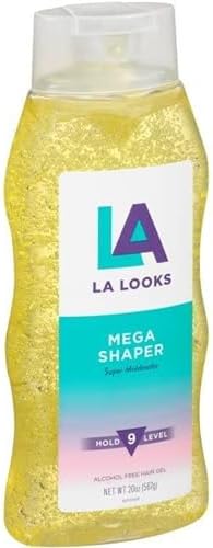 La Looks Gel #9 Mega Mega 20 Ounce (Yellow) (591ml) (6 Pack)