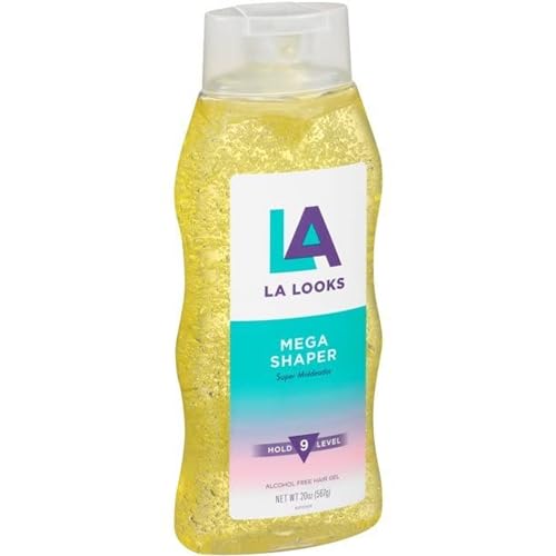 L.A. LOOKS Styling Gel Mega Hold, 20 oz, 10-Pack