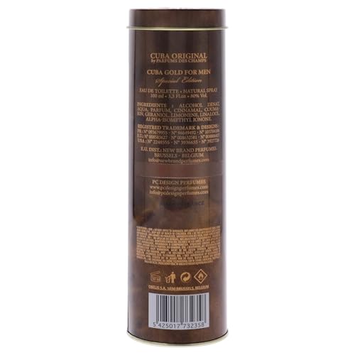Cuba Gold Sprecial Edition Eau De Toilette Spray for Men 3.4 Ounce