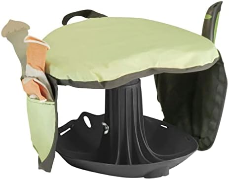 Vertex Premium Garden Rocker with Cushion, Cover and Pockets | Gardeners Work Seat Stool for Weeding Planting Tool | Made in USA | Model GB1227