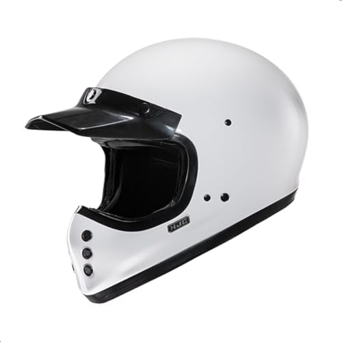 HJC V60 Solid Off-Road Motorcycle Helmet with IS-10 Internal Visor, DOT Approved (Semi Flat Black, X-Small)