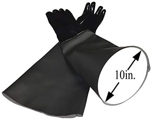 Neoprene Gloves for Sandblasting Sandblaster Sand Blast Cabinet - 10" x 30" Made in USA