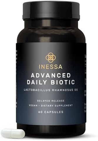Inessa Daily Biotic Probiotics - Lactobacillus Rhamnosus GG, 60 Capsules | The most researched strain there is