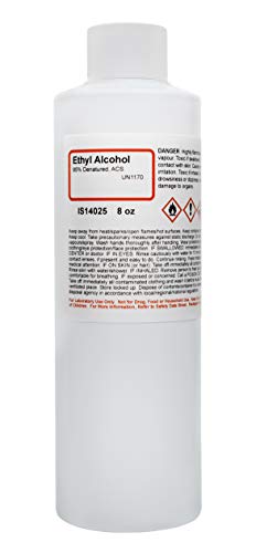 Aldon ACS Reagent Grade 95% Denatured Ethyl Alcohol, 8 Ounce - Not for Use on Body or Skin