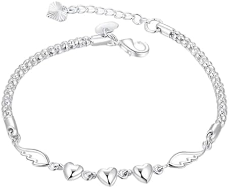 Prime+Deals Sale 925 Sterling Silver Bracelet for Women Dollar Items My+Orders Haul Store Clearance Outlet Gifts for Her Simple Adjustable Bangle