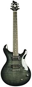 IYV 6 String IP-350 TBK PRS Solid-Body Electric Guitar, Trans Black