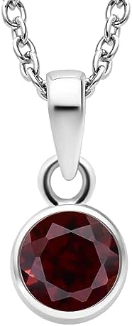 Shop LC Red Garnet Jewelry Set for Women Necklace Dangle Earrings 925 Sterling Silver Platinum Plated Fish Hook Ct 2 Size 20" Gifts for Women