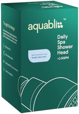 Aquabliss TurboSpa High-Pressure Shower Head - Chrome | 3-inch high-pressure shower head with 42-nozzle wide spray and flow restrictor. Twist-on