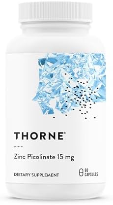 THORNE Zinc Picolinate 15 mg, Highly Absorbable Zinc, 60 Capsules | Supports Immune System, Eye, Skin, Nerve & Reproductive Health*